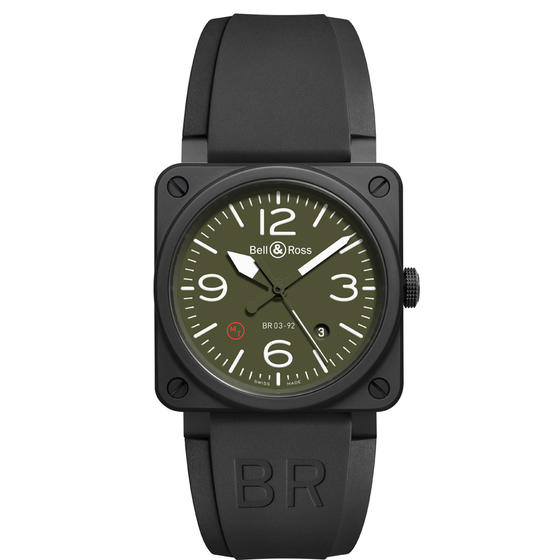 Bell & Ross Watch Replica BR 03-92 CERAMIC MILITARY TYPE BR03-92-MIL-CE
